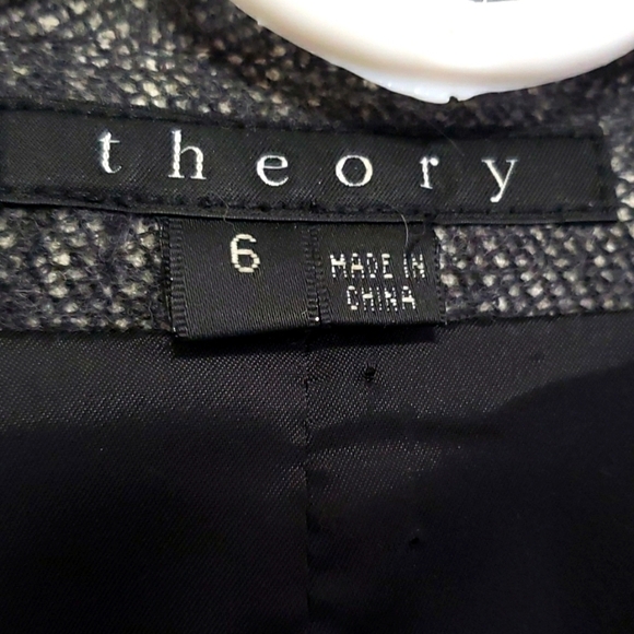 THEORY Tweed Wool Blend Kiersten K Strategy Blazer, Size 6 - Picture 5 of 13